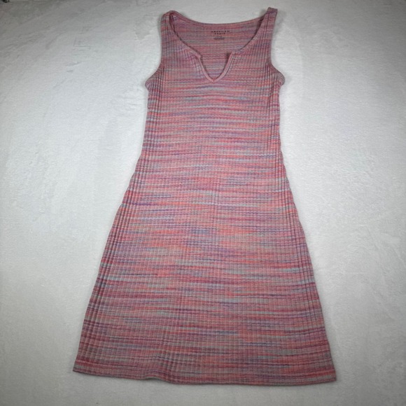 American Eagle Multicolored Striped Ribbed V Neck Tank‎ Dress S - Picture 2 of 8